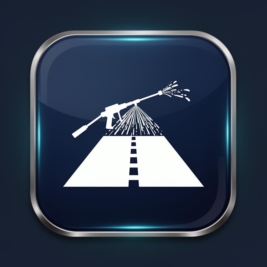 Outdoor area cleaning icon